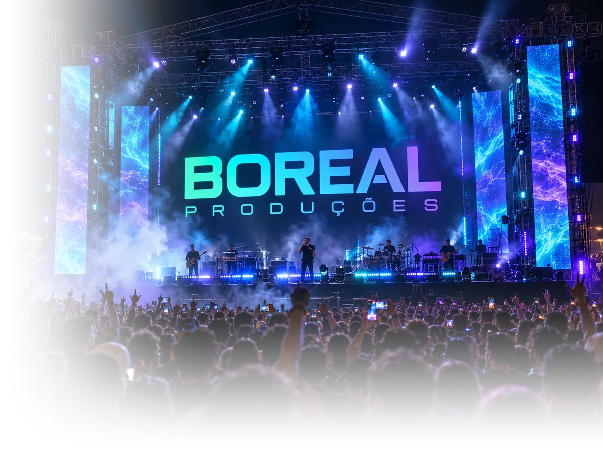 Show com a marca Boreal no palco